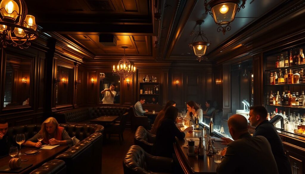 experiência imersiva em bar com atmosfera envolvente