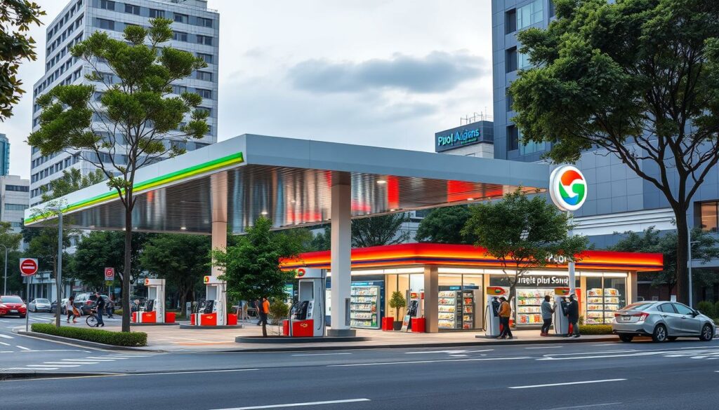 posto de gasolina perto de mim dentro de 400 m