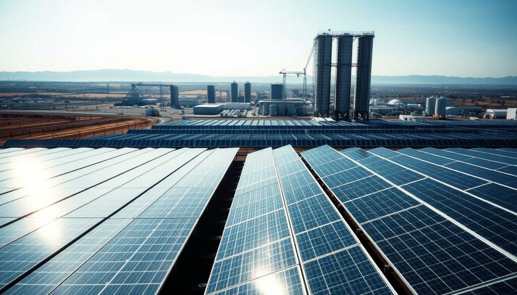 Energia solar industrial em grande escala