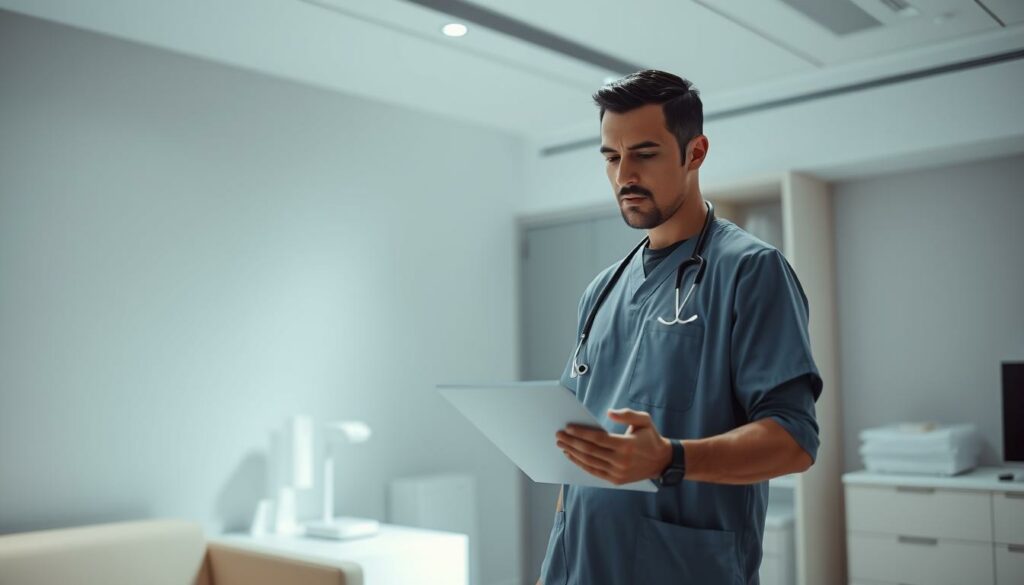 cirurgião plástico utilizando sistema seguro de prontuário eletrônico cirurgião plástico utilizando sistema seguro de prontuário eletrônico