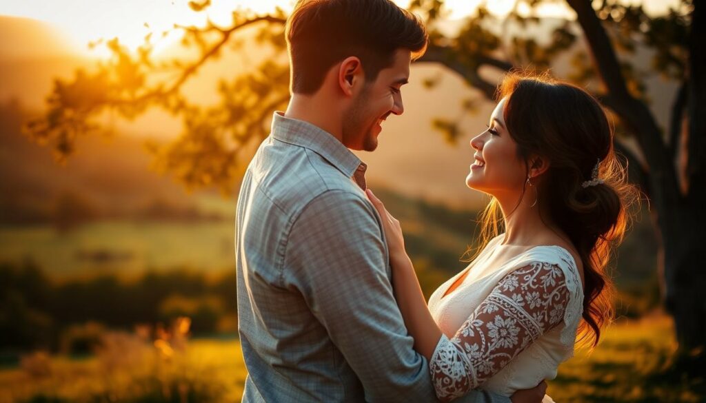 fotógrafo pré-wedding capturando momento romântico entre casal