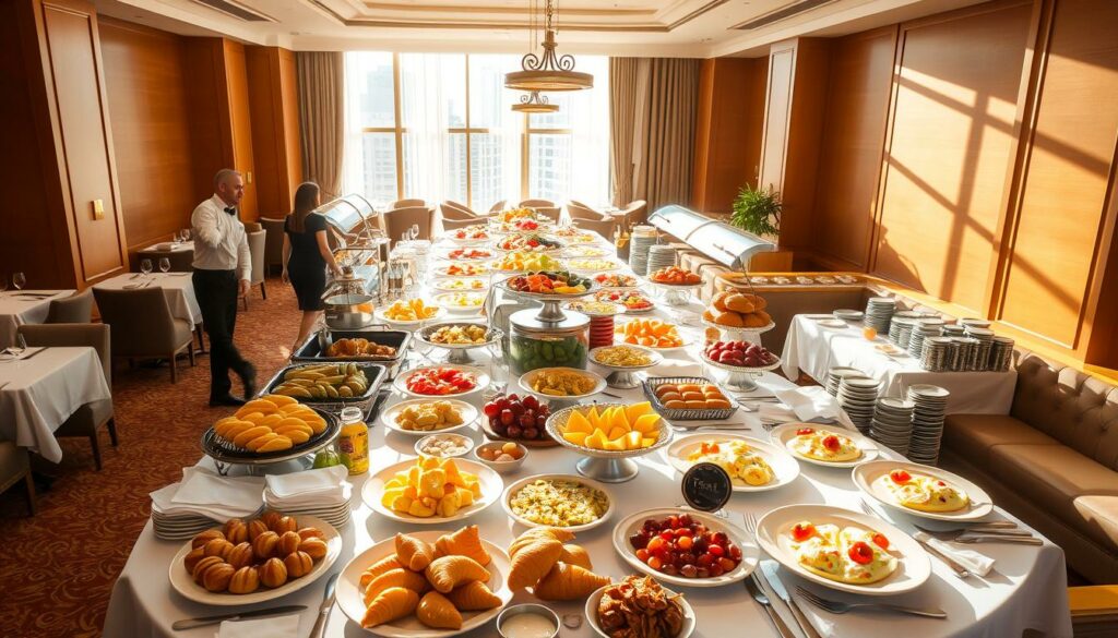 hotel com café da manhã buffet variado