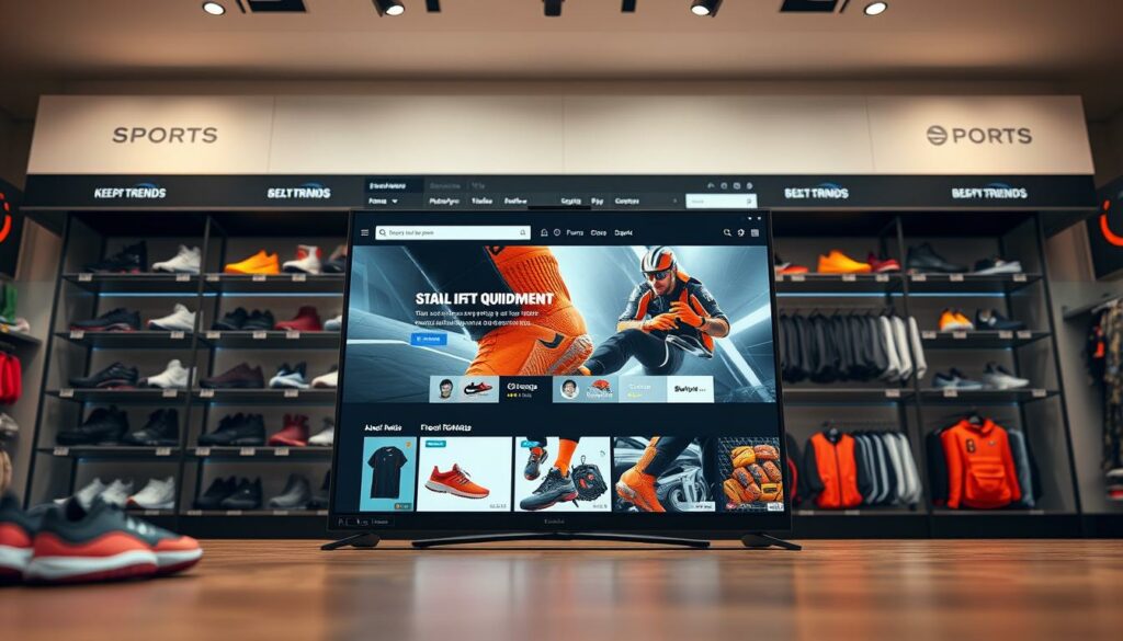 loja de artigos esportivos online plataforma digital