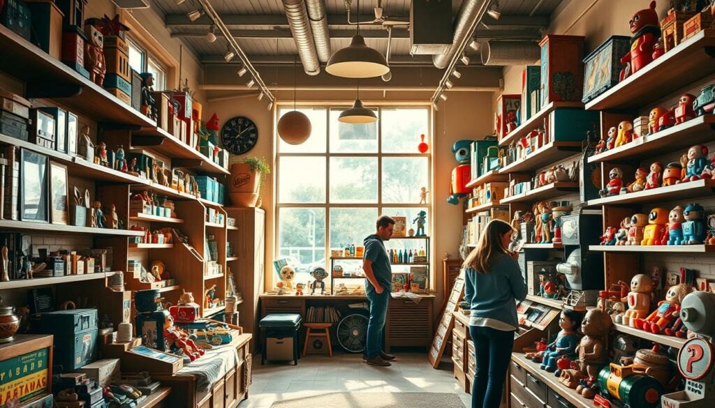 loja de brinquedo criativo com produtos nostálgicos