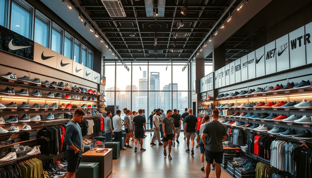 loja de materiais esportivos com marcas premium