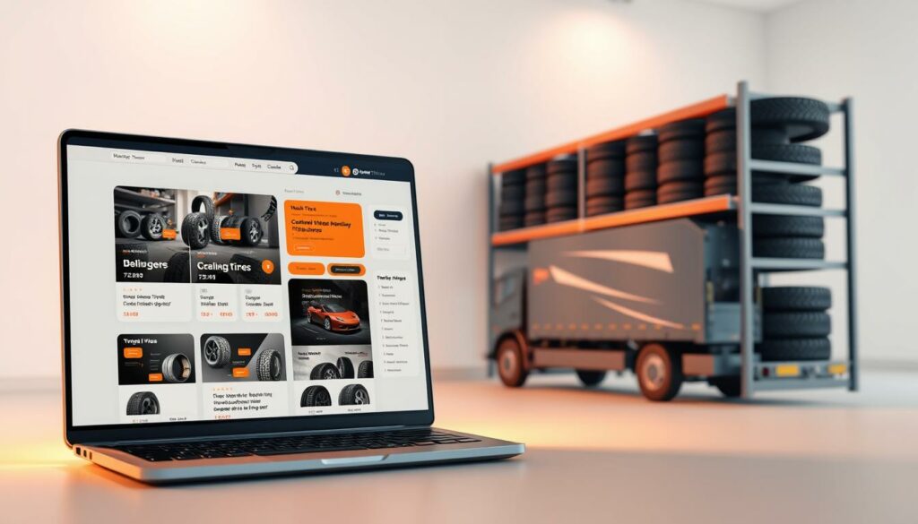 loja de pneu online com sistema de entrega
