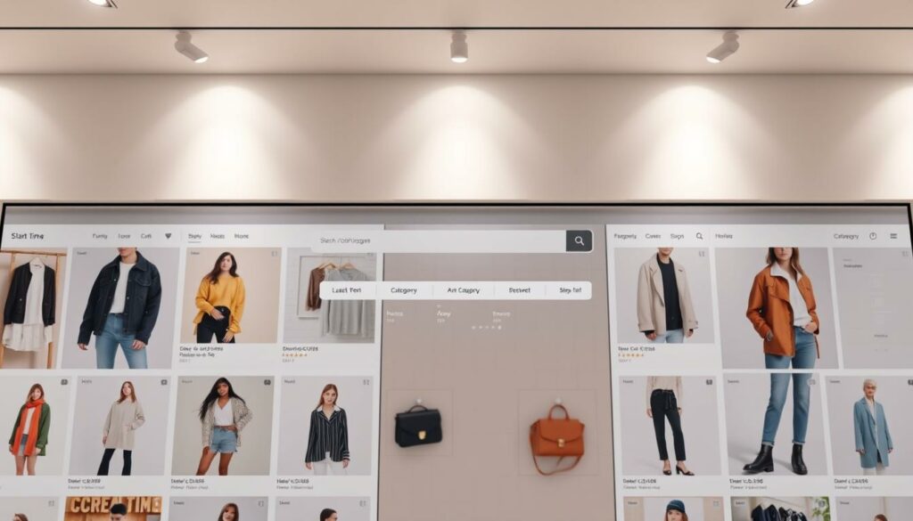 loja de roupa online com interface moderna e segura