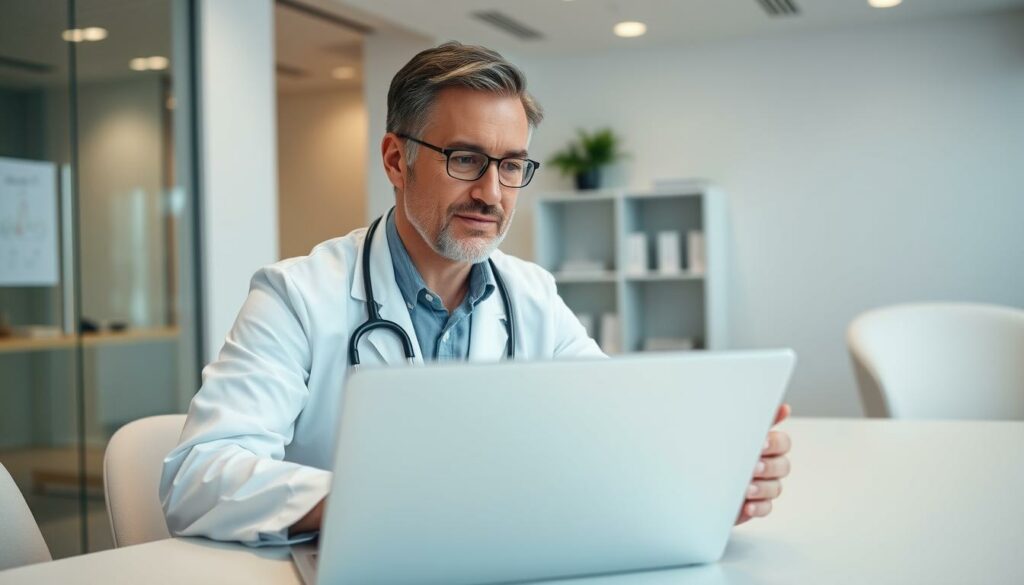 médico especialista utilizando tecnologia para consulta médica médico especialista utilizando tecnologia para consulta médica