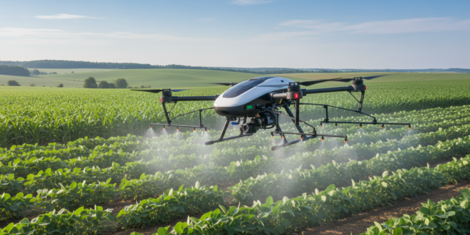 Pulverização agrícola com drones