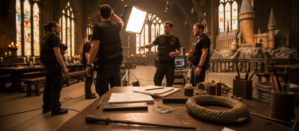 bastidores da produção série Harry Potter bastidores da produção série Harry Potter
