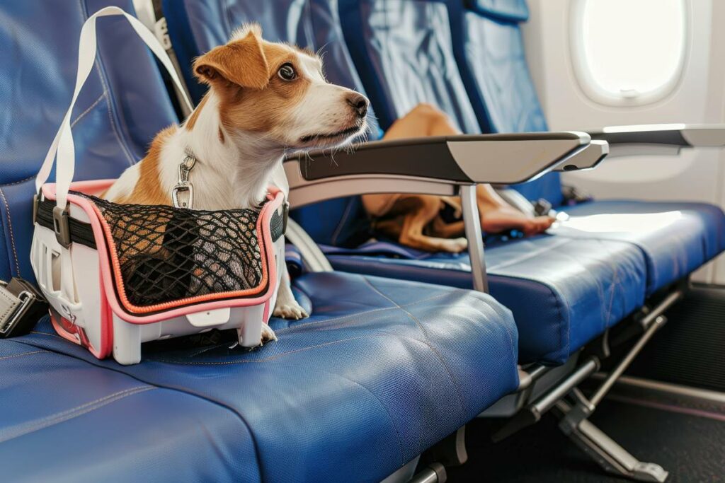 cachorro no avião